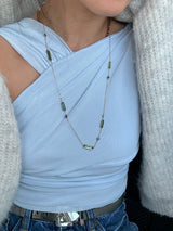 Tourmaline Sapphire & Diamond Candy Necklace