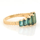 Lagoon Tourmaline Baguette Crescendo Ring