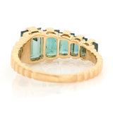 Lagoon Tourmaline Baguette Crescendo Ring