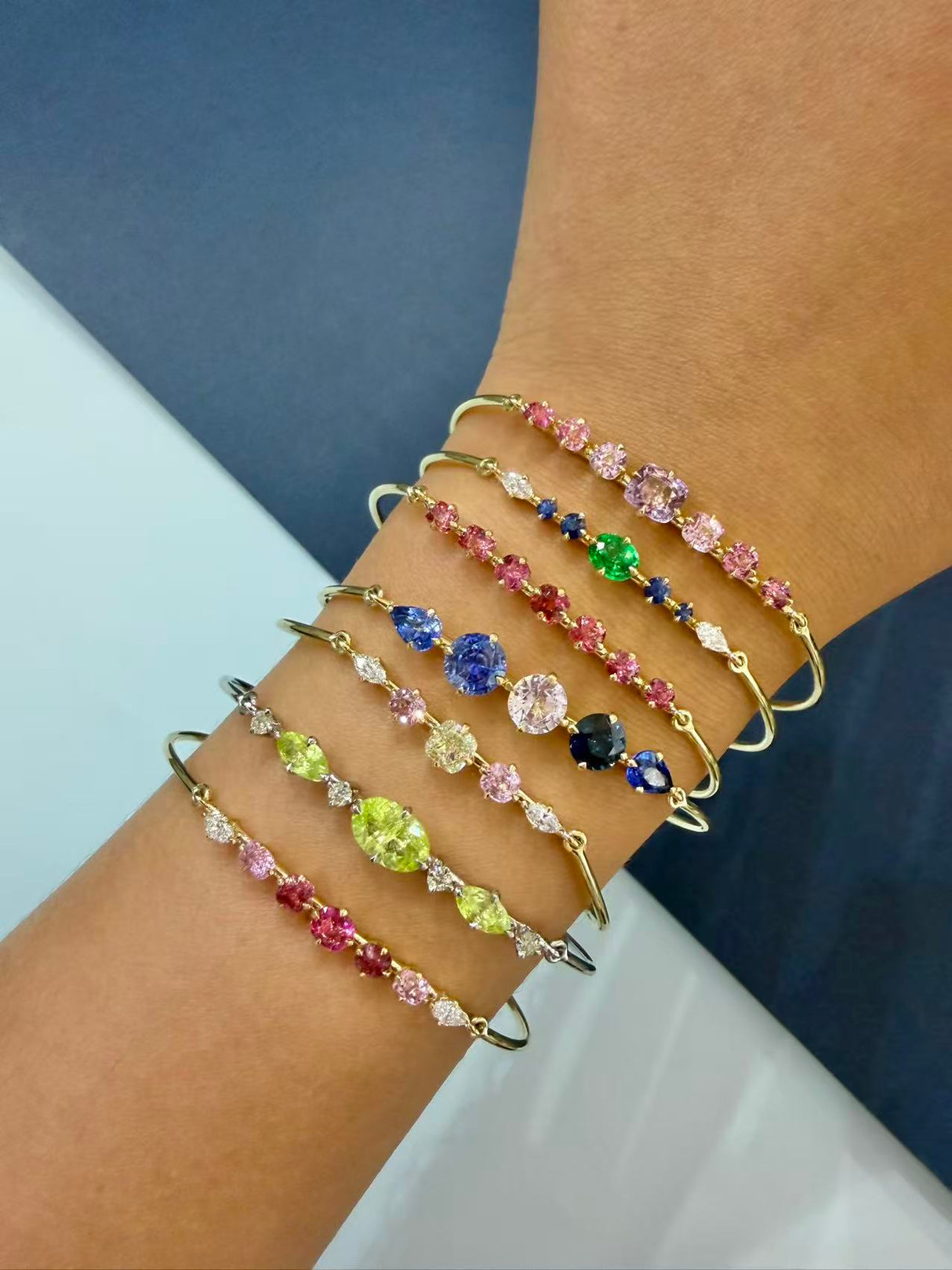 OOAK Gemstone Compass Bangles