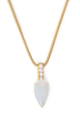 Ice Jadeite & Diamond Snow On Water Pendant Necklace 18k handmade fine jewelry
