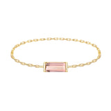Imperial Topaz Chain Ring 18K Stackable ring