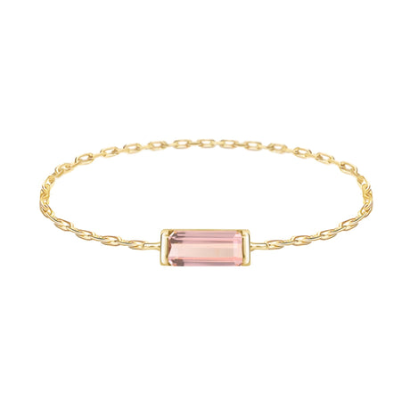 Imperial Topaz Chain Ring 18K Stackable ring