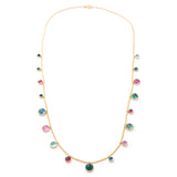 Indicolite & Rubellite Eos Candy Necklace 18k handmade fine jewelry