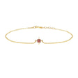 January Birthstone Garnet Bracelet 14k gold stackable design
