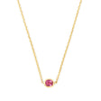 Jedi Spinel Petite Button Necklace  18K gold handmade fine jewelry