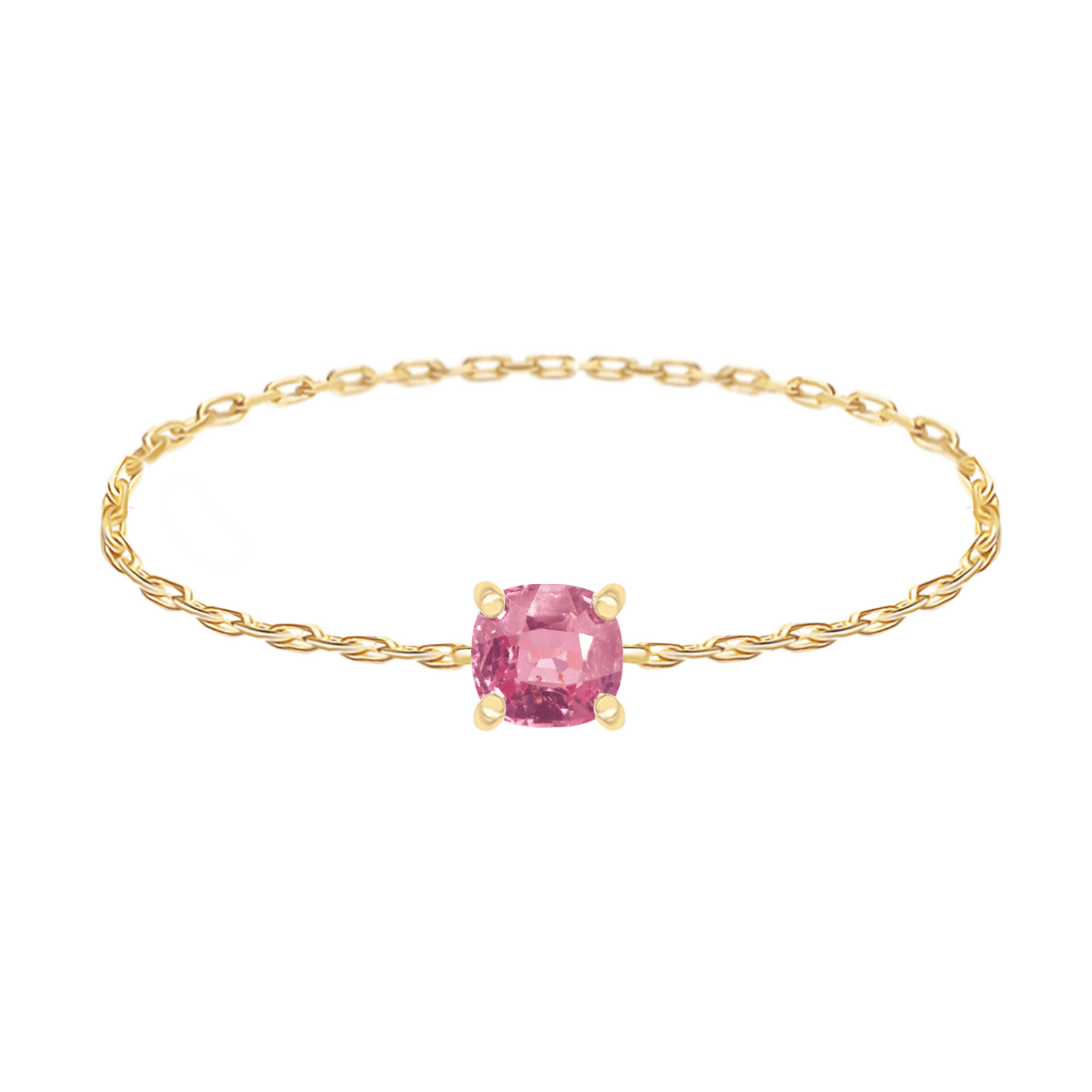 Jedi Spinel Petite Chain Ring 18k gold Stackable ring