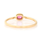 Jedi Spinel Petite Circle Diamond Ring 18k gold stackable ring back view