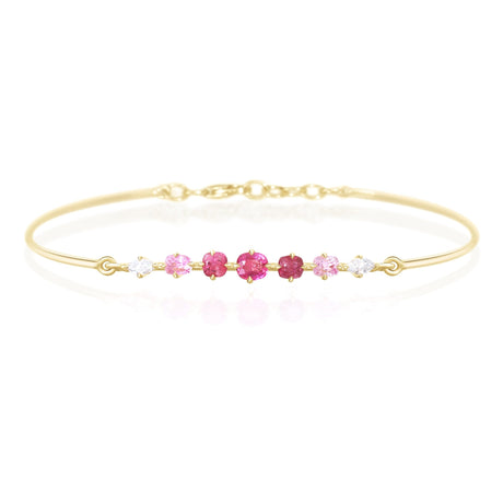 Jedi Spinels & Diamond Compass Bangle 18k gold Stackable design 1