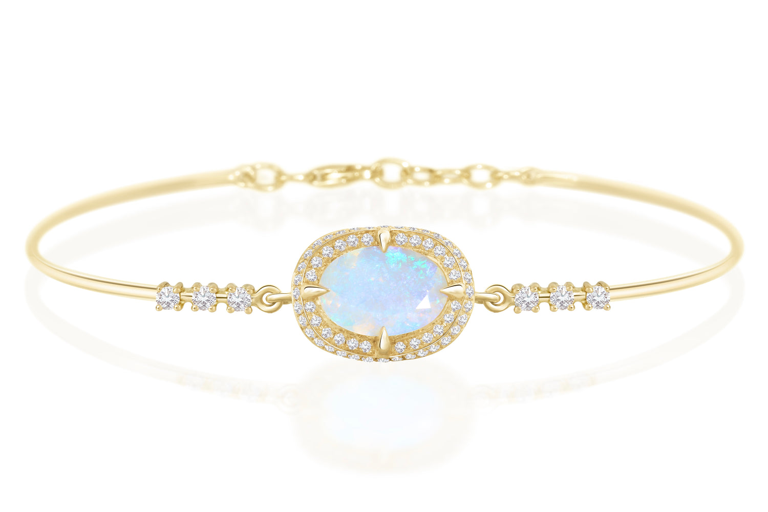 Jelly_Opal_Diamond_Aurora_Bangle_18K_gold_stackable_design