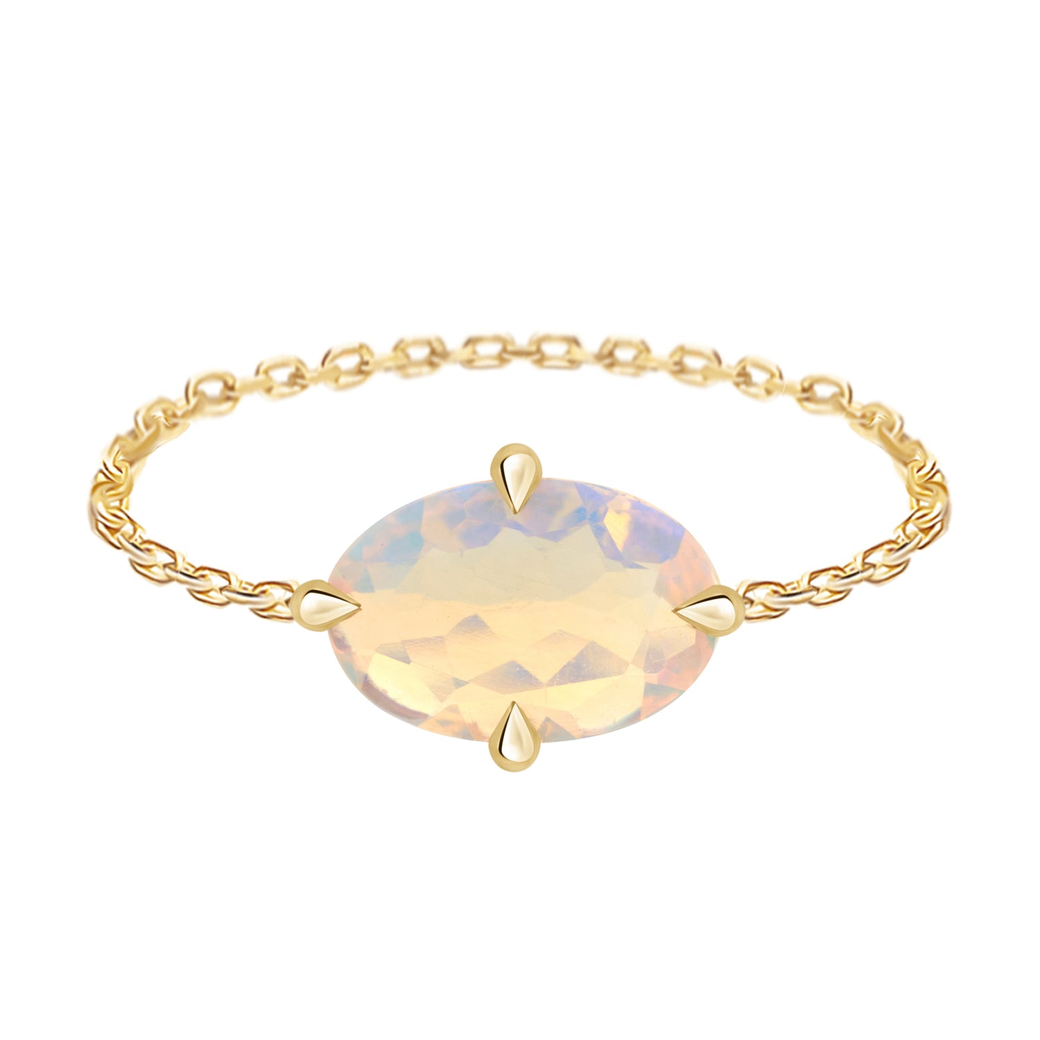 Jelly_Opal_Diamond_Chain_Ring_18K_gold_stackable_ring