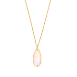 Jelly Opal & Diamond Necklace 18k handmade fine jewelry