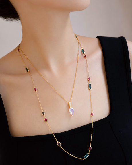 Jelly_Opal_Diamond_Pendant_Necklace_18K_gold_handmade_fine_jewelry_on_model_1