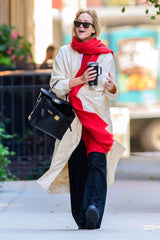 Jennifer Lawrence in Yi Collection emerald pyramid ring 