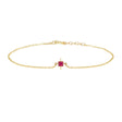 July Birthstone Ruby Bracelet 14k gold stackable design