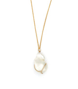 Kintsugi Pearl Necklace 18k handmade fine jewelry