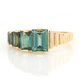 Lagoon Tourmaline Baguette Crescendo Ring 18K engagement ring