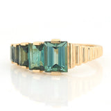 Lagoon Tourmaline Baguette Crescendo Ring 18K engagement ring