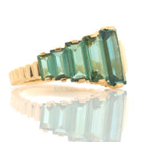 Lagoon Tourmaline Crescendo Ring 18k gold engagement ring side