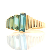 Lagoon Tourmaline Crescendo Ring 18k gold engagement ring side