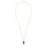 Lagoon Tourmaline & Diamond Arrow Dewdrop Pendant Necklace 18k handmade fine jewelry 2