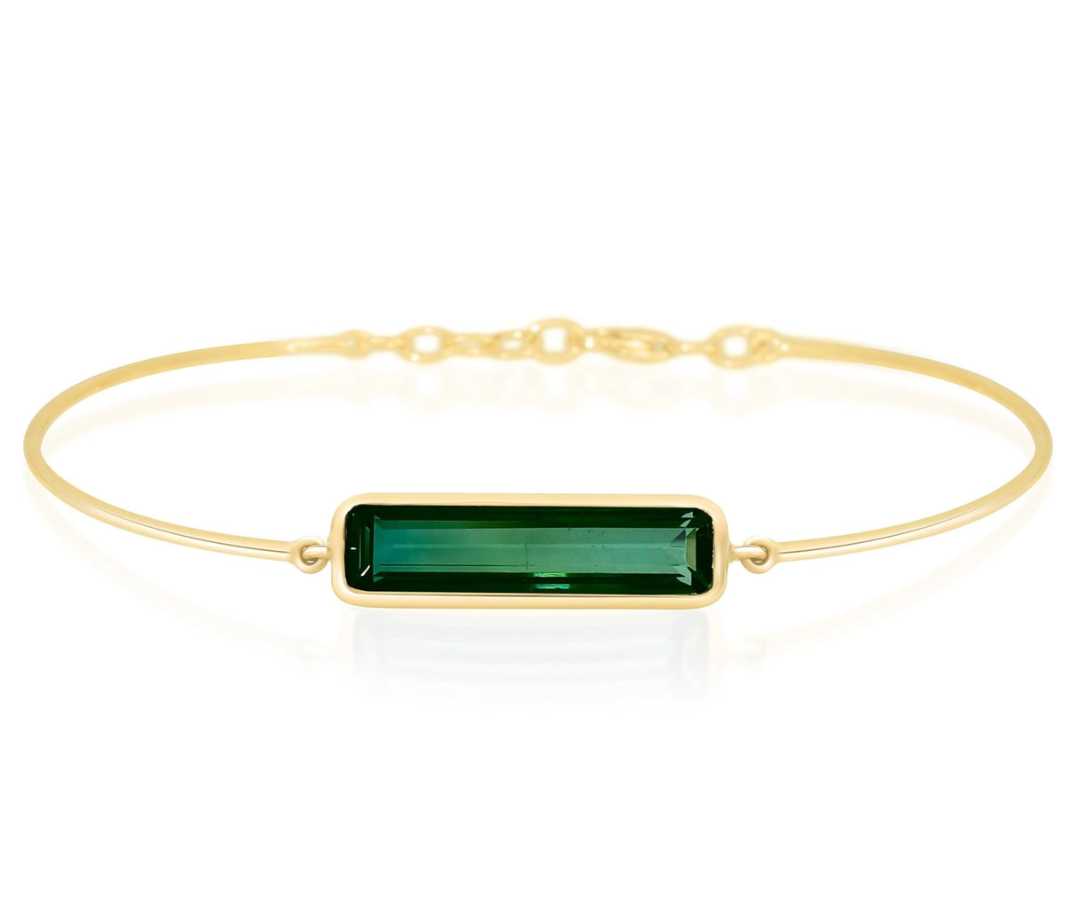 Lagoon Tourmaline Supreme Bangle 18K gold stackable design