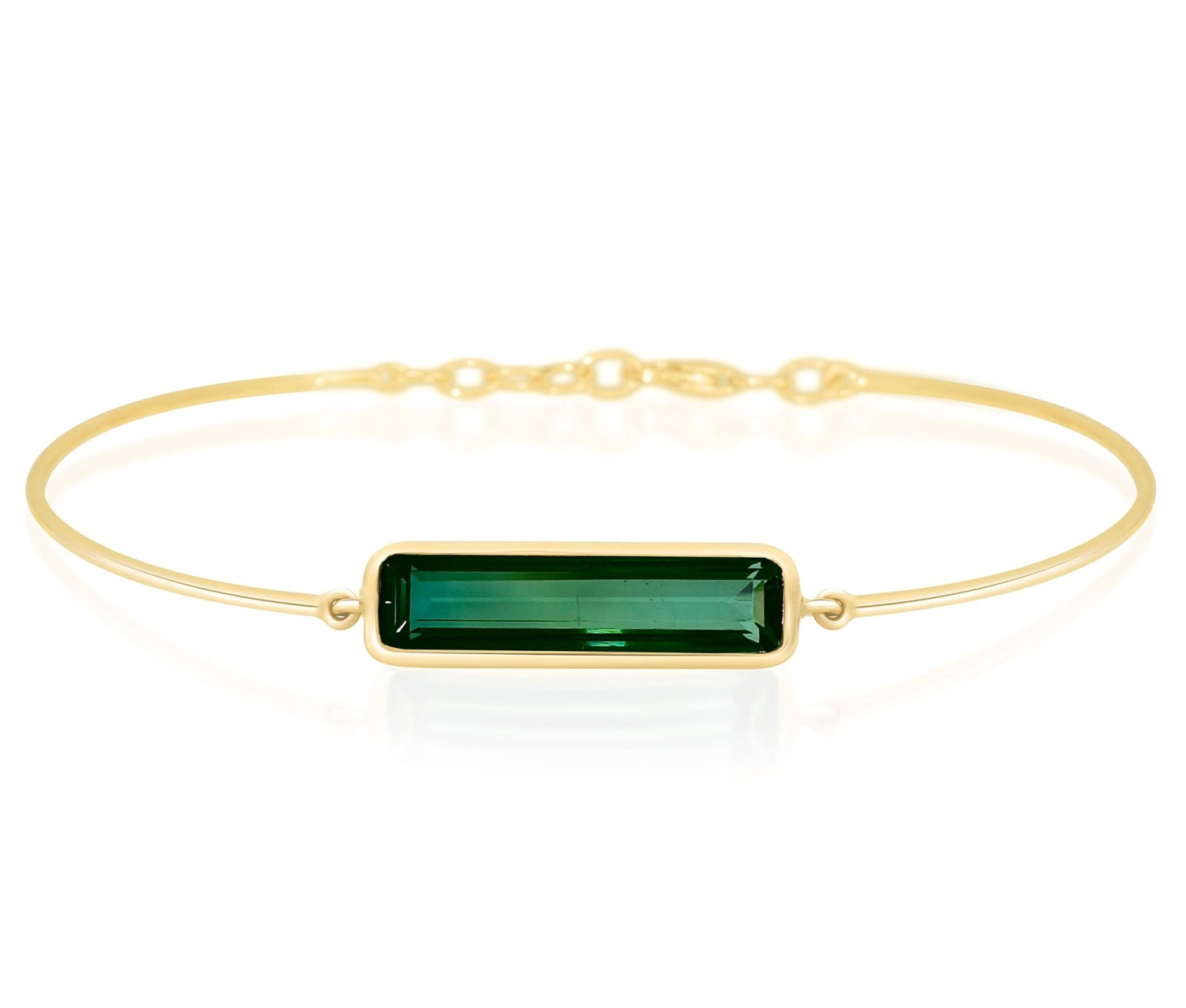 Lagoon Tourmaline Supreme Bangle 18K gold stackable design