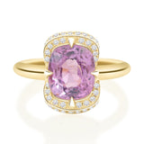 Lavender Spinel Aurora Ring 18K engagement ring