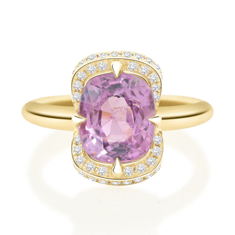 Lavender Spinel Aurora Ring 18K engagement ring