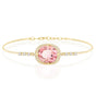 Light Pink Tourmaline Aurora Bangle 18K Gold Stackable Design