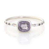 Lilac Grey Spinel Petite Circle Diamond Ring