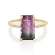 Lilac Watermelon Tourmaline Ring 18K engagement ring