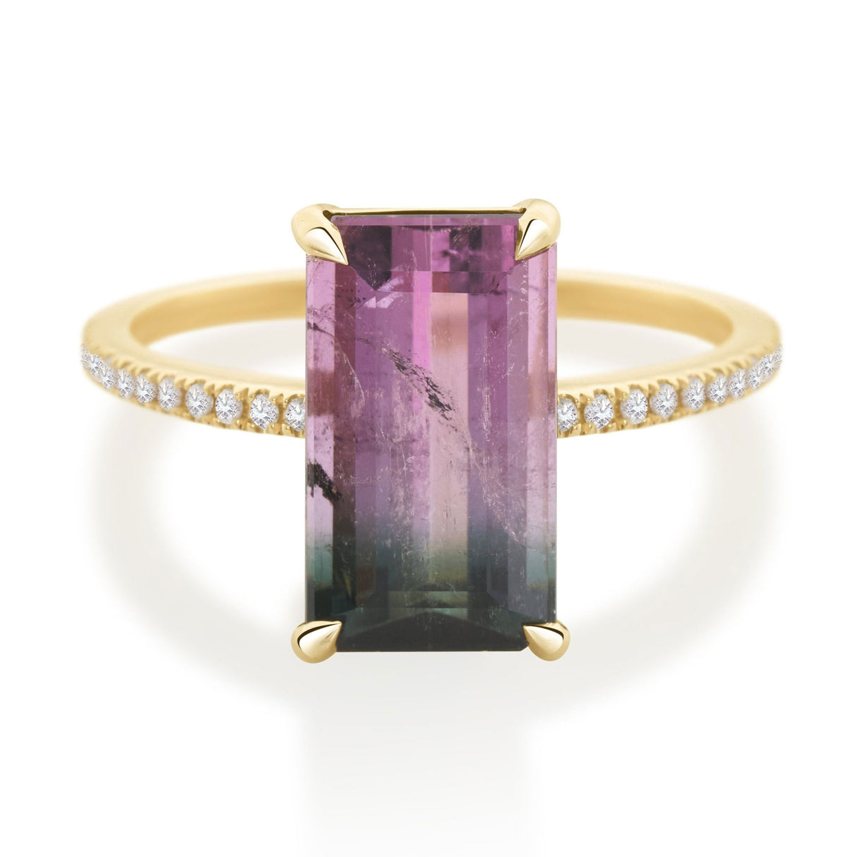 Lilac Watermelon Tourmaline Ring
