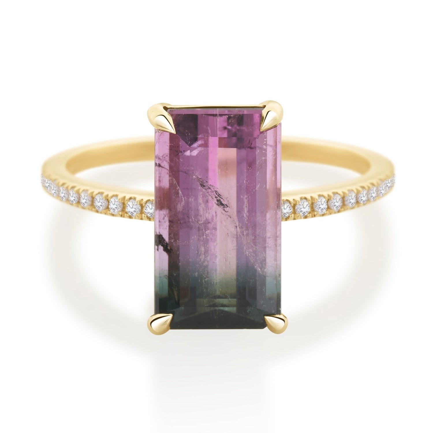 Lilac Watermelon Tourmaline Ring