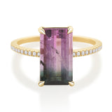 Lilac Watermelon Tourmaline Ring