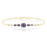 Lilac spinel Compass Bangle YG14k gold stackable design