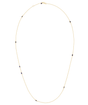Long Sapphire Dot Necklace 18k handmade fine jewelry