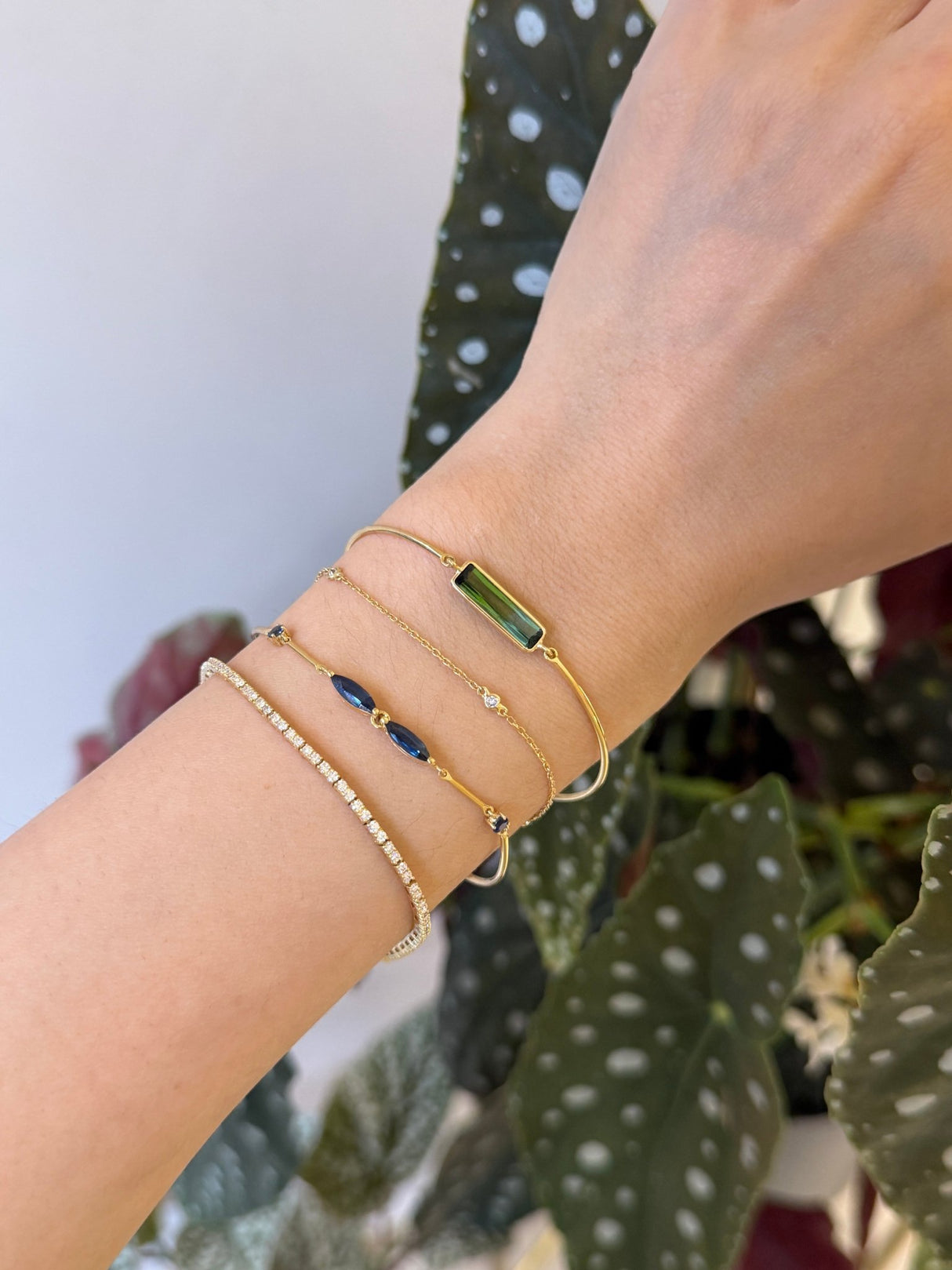 Long Sapphire Duo Bracelet