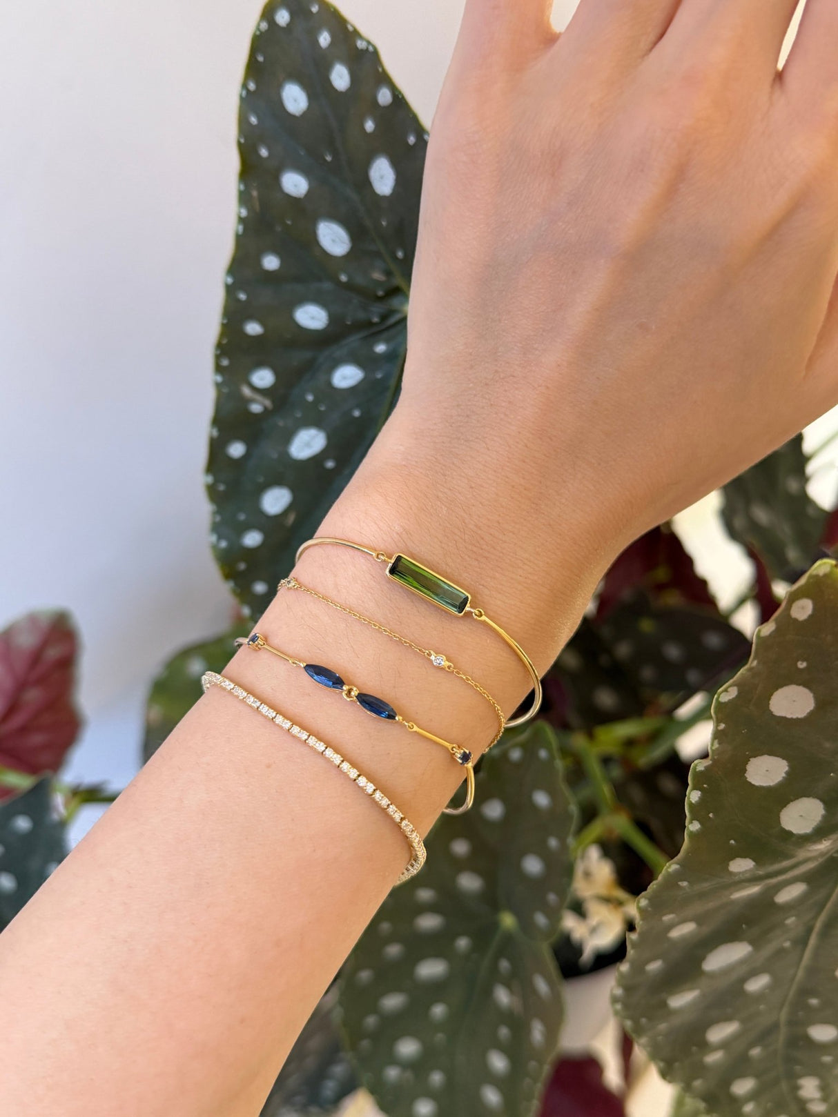 Long Sapphire Duo Bracelet