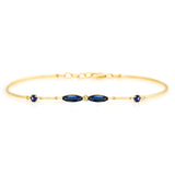 Long Sapphire Duo Bracelet_18k_gold_Stackable_design