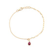Lucky Ruby Duo Bracelet 18k gold stackable design