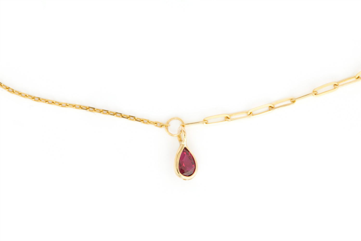 Lucky Ruby Duo Bracelet 18k gold stackable design 2