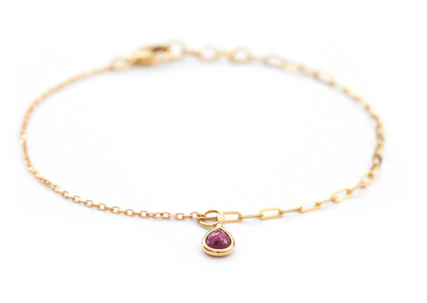 Lucky Ruby Duo Bracelet 18k gold stackable design 3