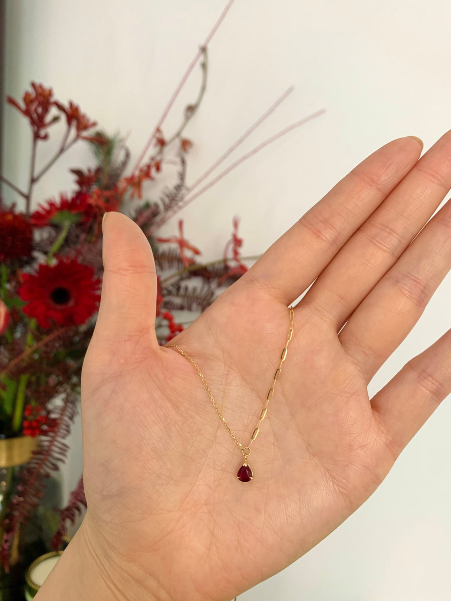 Lucky Ruby Duo Necklace