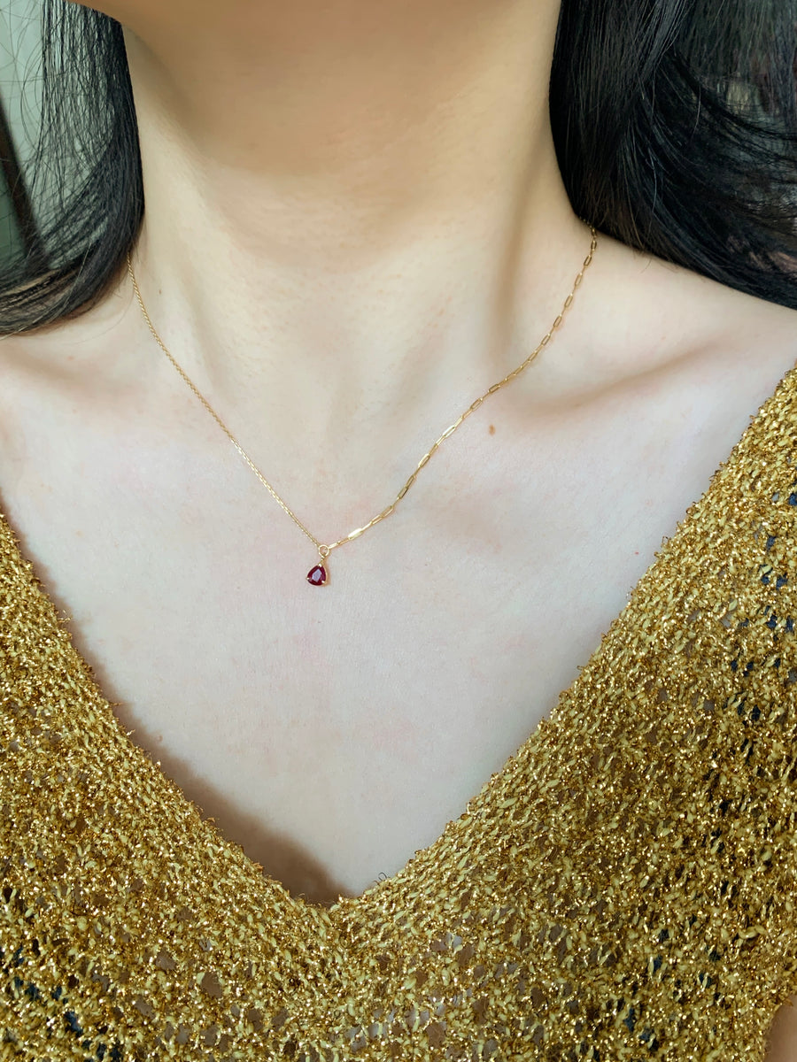 Lucky Ruby Duo Necklace