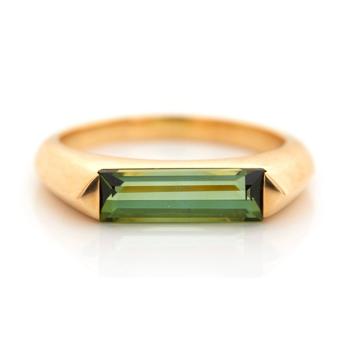 Madison Tourmaline Bar Ring 18k gold Stackable ring