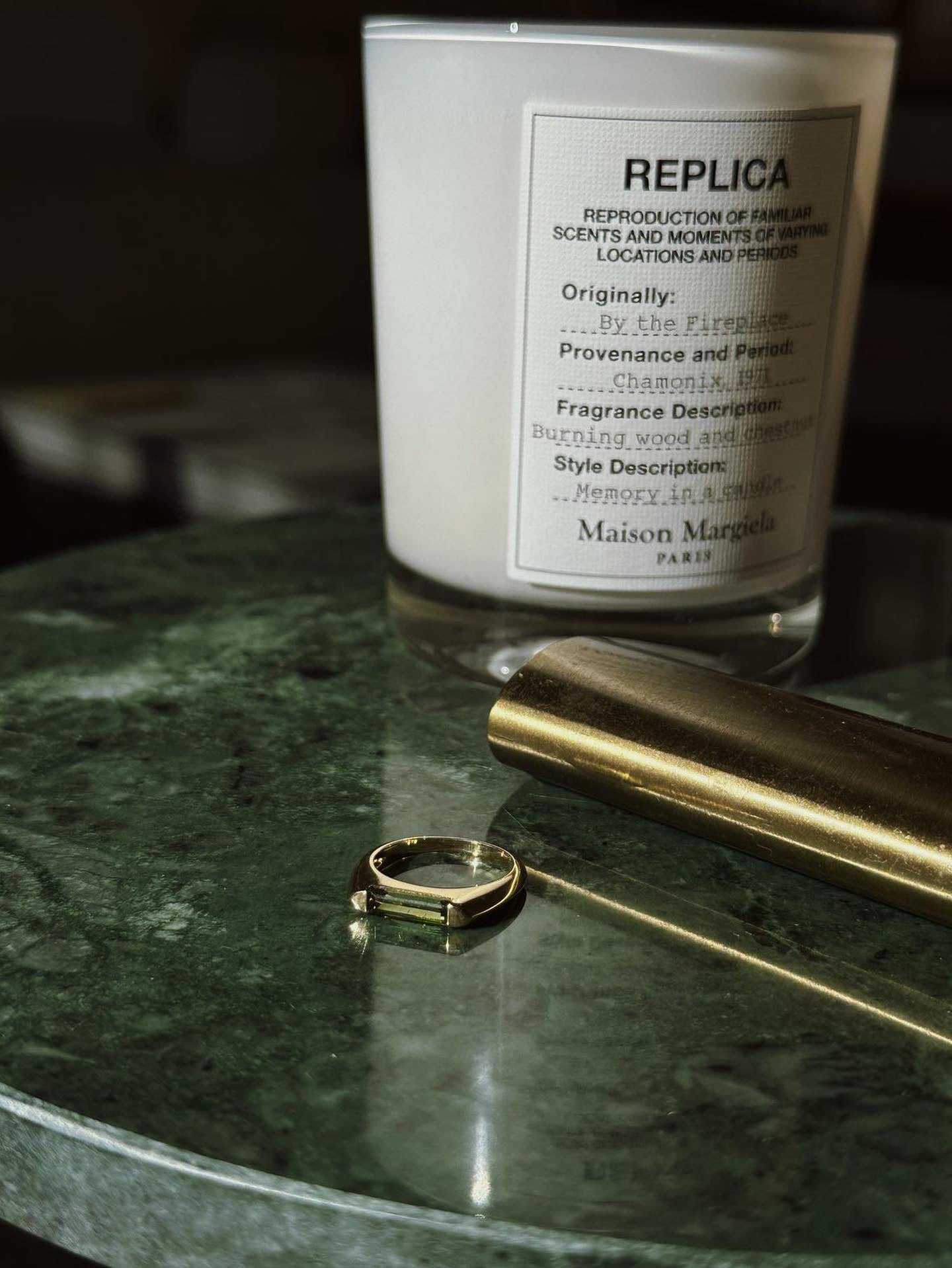 Madison Tourmaline Bar Ring 18k gold Stackable ring