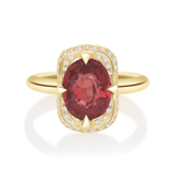 Malaya Garnet Aurora Ring 18k gold engagement ring