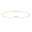 March Birthstone Aquamarine Bracelet 14k gold stackable design