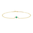 May Birthstone Emerald Bracelet 14k gold stackable design